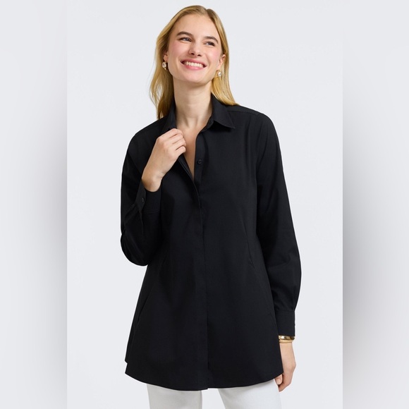 Foxcroft Cici No Iron Stretch Long Sleeve Tunic - Picture 2 of 12